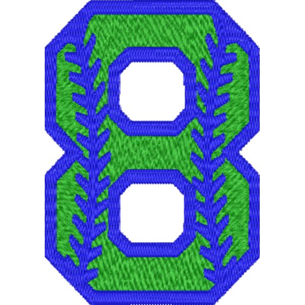 Baseball Number 8 Thumbnail